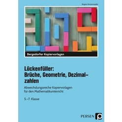 Lckenfller: Brche, Geometrie, Dezimalzahlen - Kopiervorlagen, 5.-7. Klasse