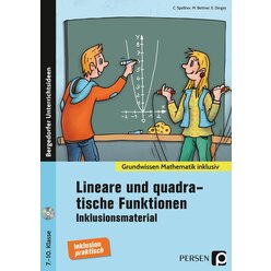 Lineare und quadratische Funktionen - Inklusionsmaterial, Buch inkl. CD, 7. bis 10. Klasse