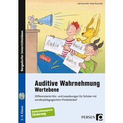 Auditive Wahrnehmung - Wortebene, Buch inkl. Audio-CDs, 2. bis 4. Klasse