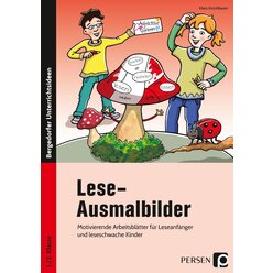 Lese-Ausmalbilder, 1. und 2. Klasse