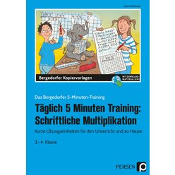 Tgl. 5 Minuten Training: Schriftl. Multiplikation, Kopiervorlagen, Klasse 3-4
