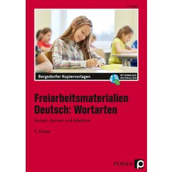Freiarbeitsmaterialien Deutsch: Wortarten, Kopiervorlagen, Klasse 5