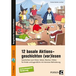 12 basale Aktionsgeschichten (vor)lesen, Buch, Klasse 1-9
