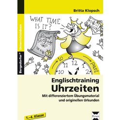 Englischtraining: Uhrzeiten, Broschre, 1.-4. Klasse