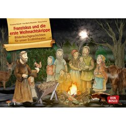 Kamishibai Bildkartenset - Franziskus und die erste Weihnachtskrippe, 3-8 Jahre