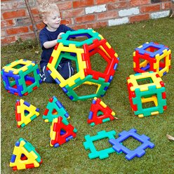 Giant Polydron Platonic Solids Set, 52 Teile, 1 Poster