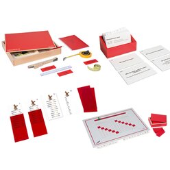 Montessori Mess-Set 1: Gre: Lngen-Messung m. Kartensatz (Klassensatz fr 12 Kinder)