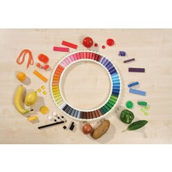 Farbtäfelchen im Holzkasten 63 Farben