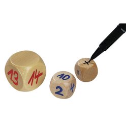 Satz mit 6 Riesenwrfeln, poliert 30 mm
