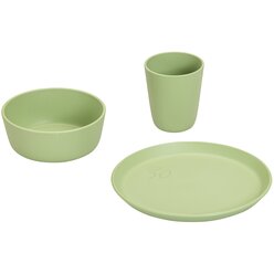 treeNside Kindergeschirr-Set  Teller, Becher & Schssel, blassgrn