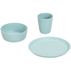 treeNside Kindergeschirr-Set  Teller, Becher & Schssel, trkis