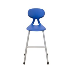 Hochstuhl mit Kunststoff-Schale, blau/weialuminium, ab 10 Jahre