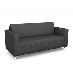 Betzold LoungeFlex Sofa, 3-Sitzer, Farbe Sitzflche: KL EDENFree ED-476 Iron, Seitenteile: Newlife Eco: Dunkelgrau
