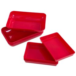 Set mit 5 Materialschalen, klein, rot, ab 3 Jahre