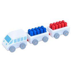 Rechenzug 20, Holzlernspielzeug Mathematik, 5-7 Jahre