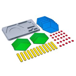 Farbiger Zehnerbasis-Satz, magnetisch, in Aufbewahrungsbox