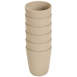 treeNside Becher, 200 ml, 6er-Set graubeige