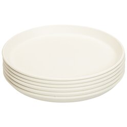 treeNside Teller, 6er-Set perlwei