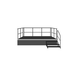 Bhne Speedi Vario, Komplettset, Farbe Nadelvlies anthrazit, Bhnenhhe 40/60 cm