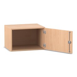 Flexeo Aufsatzschrank, Buche hell, Transchlag rechts, HxBxT: 41,4x64,1x40cm, Bogengriff mit Schloss