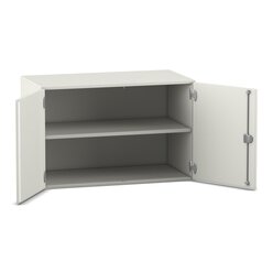 Flexeo Aufsatzschrank, Dekor wei, 2 Fcher, HxBxT: 60,6x94,4x40 cm, Schloss