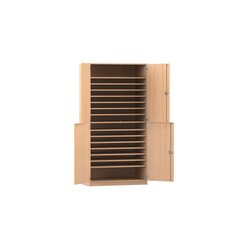 Flexeo Bastelschrank Jana, Buche hell, 16 Fcher, HxBxT: 190x94,4x60 cm, Dreholive