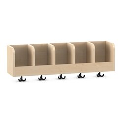 Flexeo Hngegarderobe Armadio, Ahorn honig, HxBxT: 33 x 100 x 23 cm, mit 5 Haken