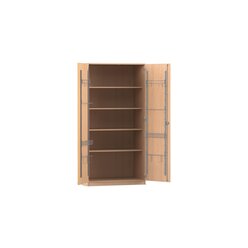 Flexeo Musikschrank, Buche hell, HxBxT: 190 x 94,4 x 60 cm, Bogengriff mit Schloss