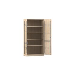 Flexeo Musikschrank, Ahorn honig, HxBxT: 190 x 94,4 x 60 cm, Schloss