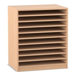 Flexeo Papierregal, Buche hell, HxBxT: 99,1x85x60 cm, Stellf��e