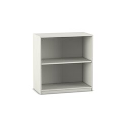Flexeo Regal mit Sockel, Dekor wei, 1 Fachboden, HxBxT: 99,1 x 94,4 x 38 cm