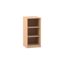 Flexeo Regal Buche hell, mit Sockel, 2 Fachbden, HxBxT: 99,1 x 48,1 x 38 cm&#65279;