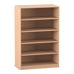 Flexeo Regal, Buche hell, 5 Fcher, HxBxT: 143,9 x 94,4 x 48 cm