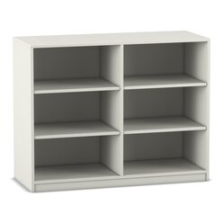 Flexeo Regal weiss, 2 Reihen, 6 Fcher, HxBxT: 99,1 x 126,4 x 38 cm
