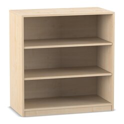 Flexeo Regal mit Sockel, Ahorn honig, 2 Fachb�den, 99,1 x 94,4 x 58 cm