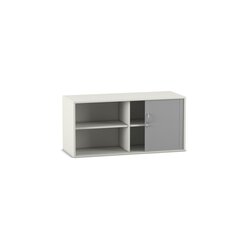 Flexeo Rollladen-Aufsatzschrank wei, 4 Fcher, HxBxT: 60,6 x 126,4 x 58 cm