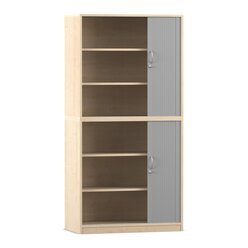 Flexeo Rollladenschrank, Ahorn honig, 6 Fcher, 2 Tren, HxBxT: 190 x 94,4 x 48 cm