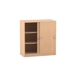 Flexeo� Schiebet�renschrank mit 3 F�chern, 99,1 x 94,4 x 38 cm