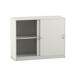 Flexeo Schiebetrenschrank mit 4 Fchern, wei, 48 cm tief