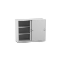 Flexeo Schiebetrenschrank, Dekor grau mit 6 Fchern, HxBxT 99,1 x 126,4 x 48 cm