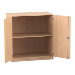 Flexeo Unterschrank, Buche hell, 2 Fcher, Drehtren, HxBxT: 99,1x94,4x50 cm, Dreholive