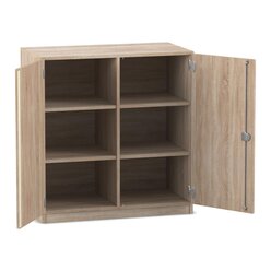 Flexeo Unterschrank, Eiche natur, HXBXT: 99,1x94,4x60 cm, 6 Fcher, Sockel, Dreholive