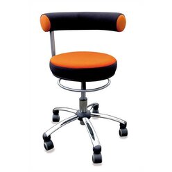 Sanus Gesundheitsstuhl 36-43 cm, Stoff orange/schwarz, mit Rollstopp