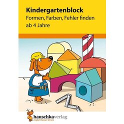 621 Kindergartenblock - Formen, Farben, Fehler finden ab 4 Jahre