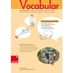 Vocabular Wortschatz-Bilder - Obst, Gemse, Lebensmittel, Kopiervorlage, 3-99 Jahre