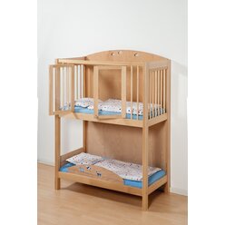 Krippenstockbett, oben Stbe, unten offen, BxTxH: 127,2 x 66,7 x 176,7 cm