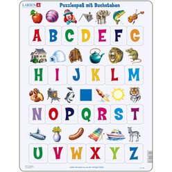 Larsen Lernpuzzle Deutsch ABC mit Bild (große Buchstaben)