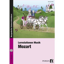 Lernstationen Musik: Mozart, Broschre inkl. CD, 3.-4. Klasse