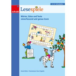 Lesespiele - 15 Lernspiele rund ums Lesen, 3.-4. Klasse