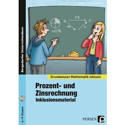 Prozent- und Zinsrechnung - Inklusionsmaterial, Kopiervorlagen inkl. CD, 6.-9. Klasse